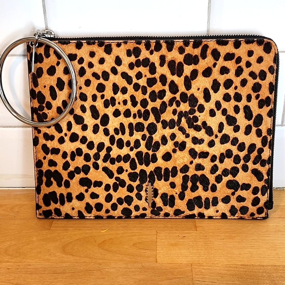 Thacker Clutch Mohair and Leather Purse